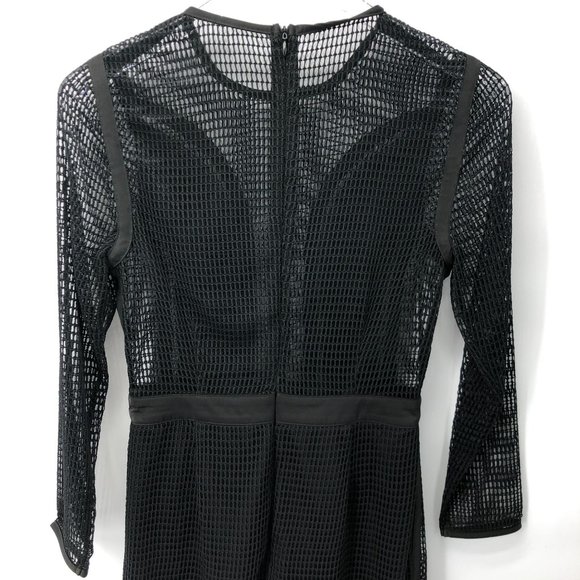 NBD Sabrina Small Black Sheer Mesh Net Sexy Romper Dress Revolve.com - Picture 12 of 16